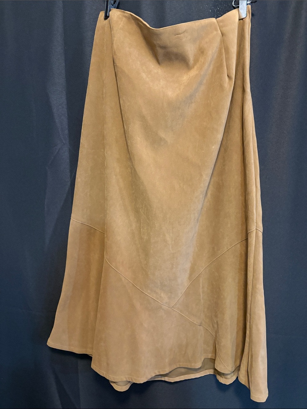 White Stag Camel Suede A-Line Skirt